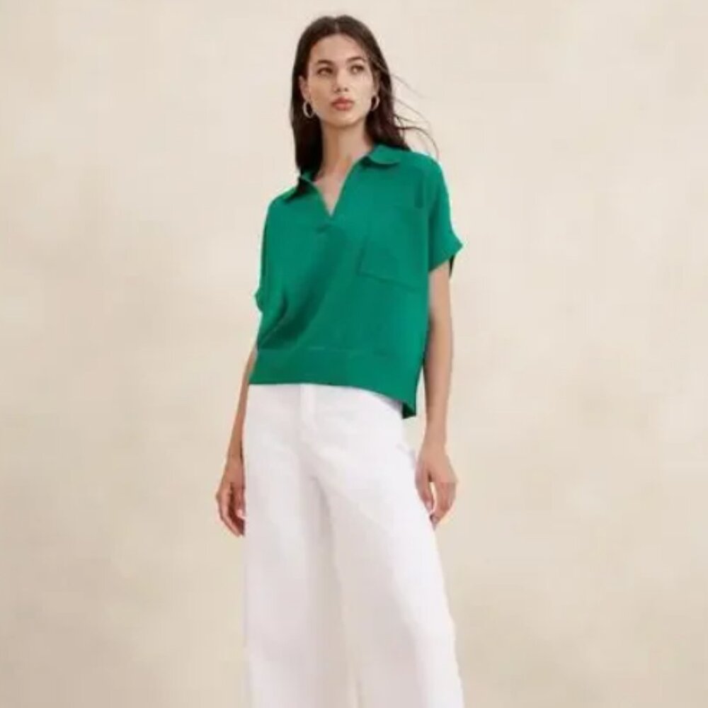 Banana Republic Oversized Johnny-Collar Sweater